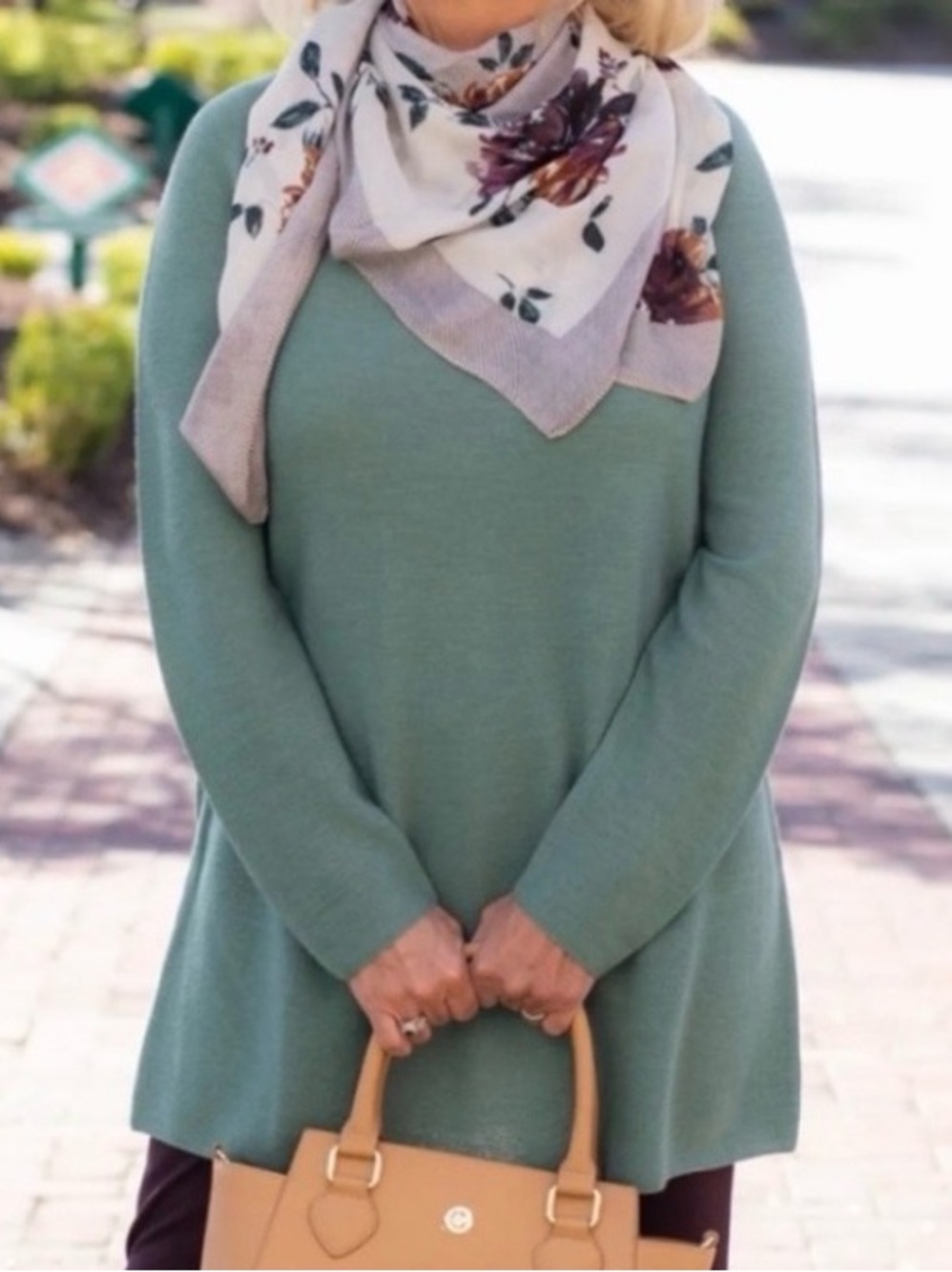 J. Jill Merino Wool Knit Top in Mint Green Sweater S2